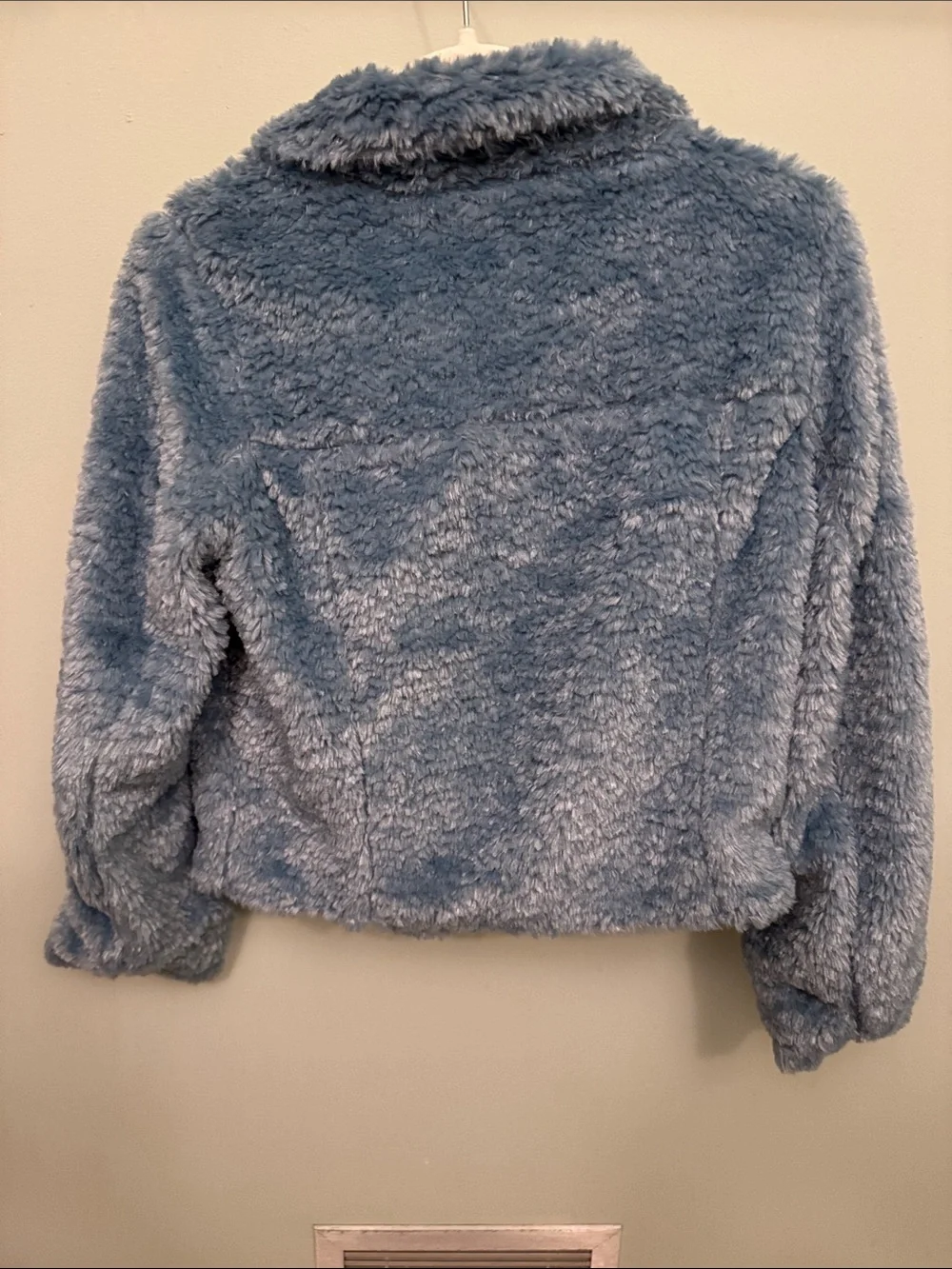 kidpik Plush Light Blue Faux Fur Puffer Jacket